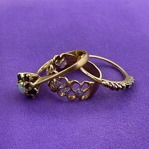 💛 Vintage/Antique 10k Gold Women's Ring Lot